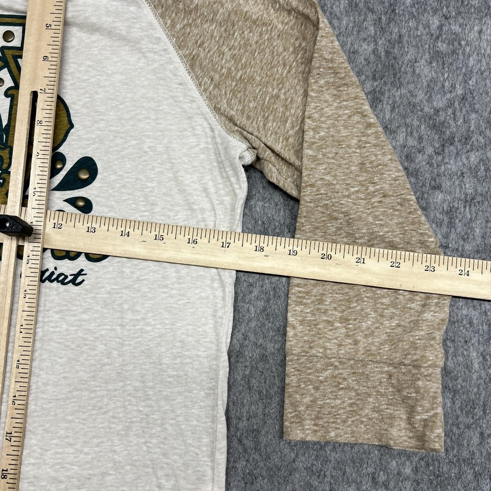 Ariat Shirt Womens M Beige Wild & Western 3/4 Sleeve Raglan Graphic Tee Top - Picture 8 of 16